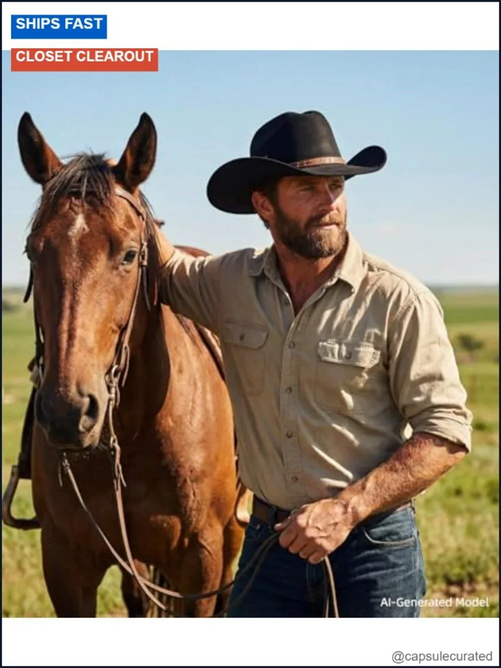 Cattleman Wide Brim Cowboy Hat for Men and Women - Western Cowgirl Hat with
